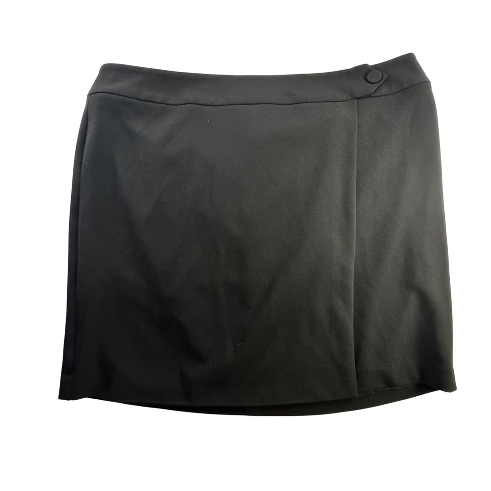 Calvin Klein Skort Womens 18W Black Wrap Front Mini Career Casual Plus Size